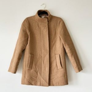 J.CREW camel coat, chic and classic jacket that will prove to be timeless